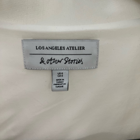 & Other Stories white, long sleeve midi dress - Picture 3 of 4